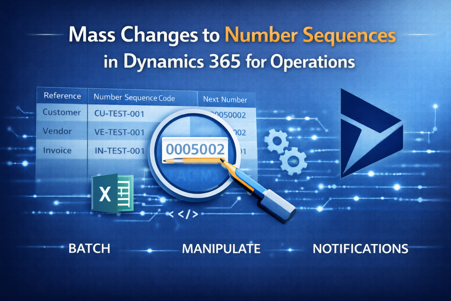 Mass changes to Number Sequences in Dynamics 365 for Operations