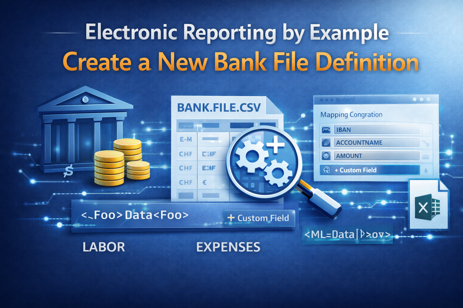 Electronic reporting by example: Create a new Bank file definition
